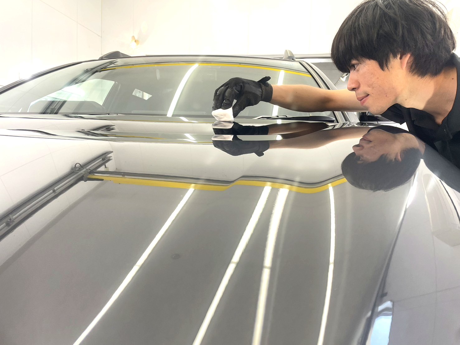 bZ4X様・ボンネット塗り込み